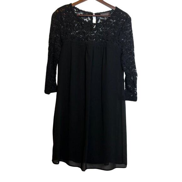 Luxology Women's Black Lace Dress Shirt Size 6 - Picture 4 of 6